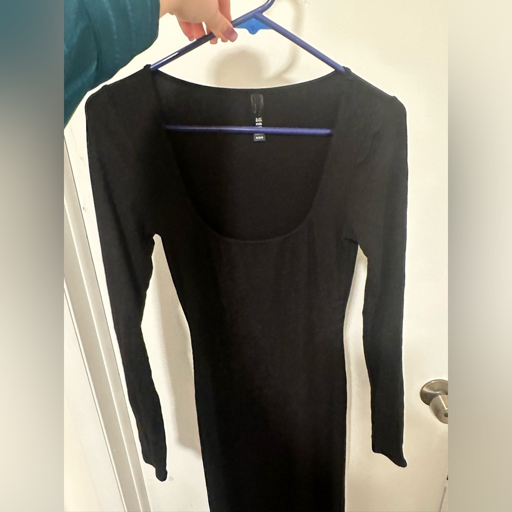 Skims Long Sleeve Ribbed Dress
